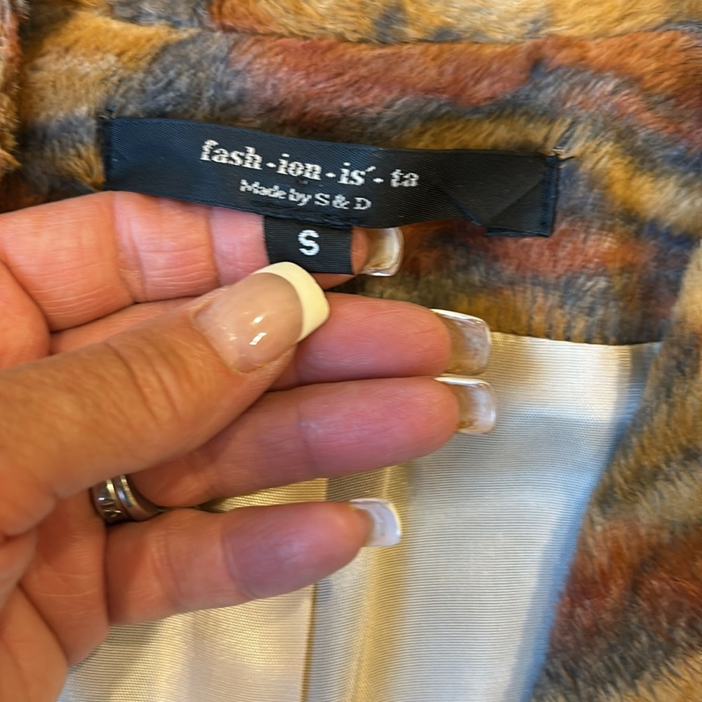 Multicolor Abstract Women's Jacket - Picture 4 of 6
